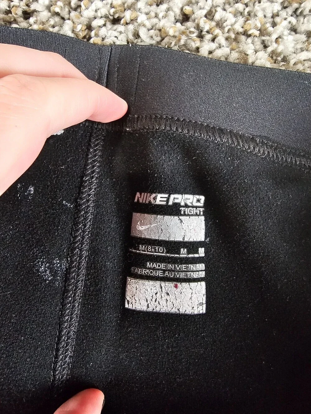 Nike Pro Womens Sz M Athletic Running Tights Black